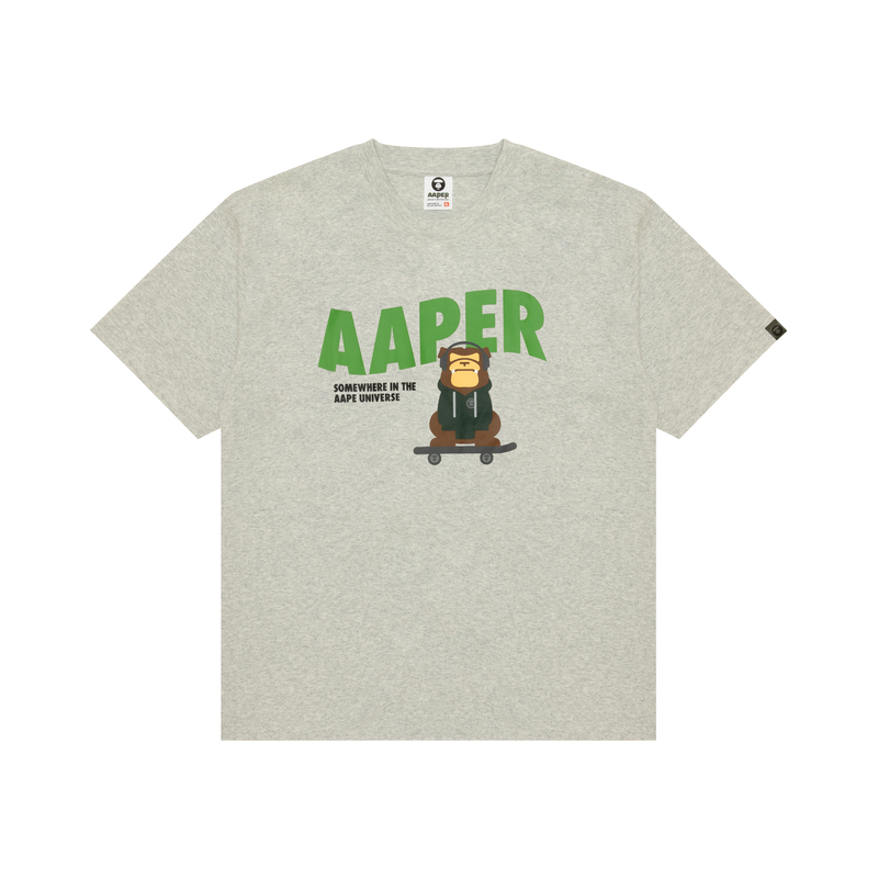 Футболка с принтом от A Bathing APE Aape, серо-белый
Футболка с принтом от A Bathing APE Aape, серо-белый