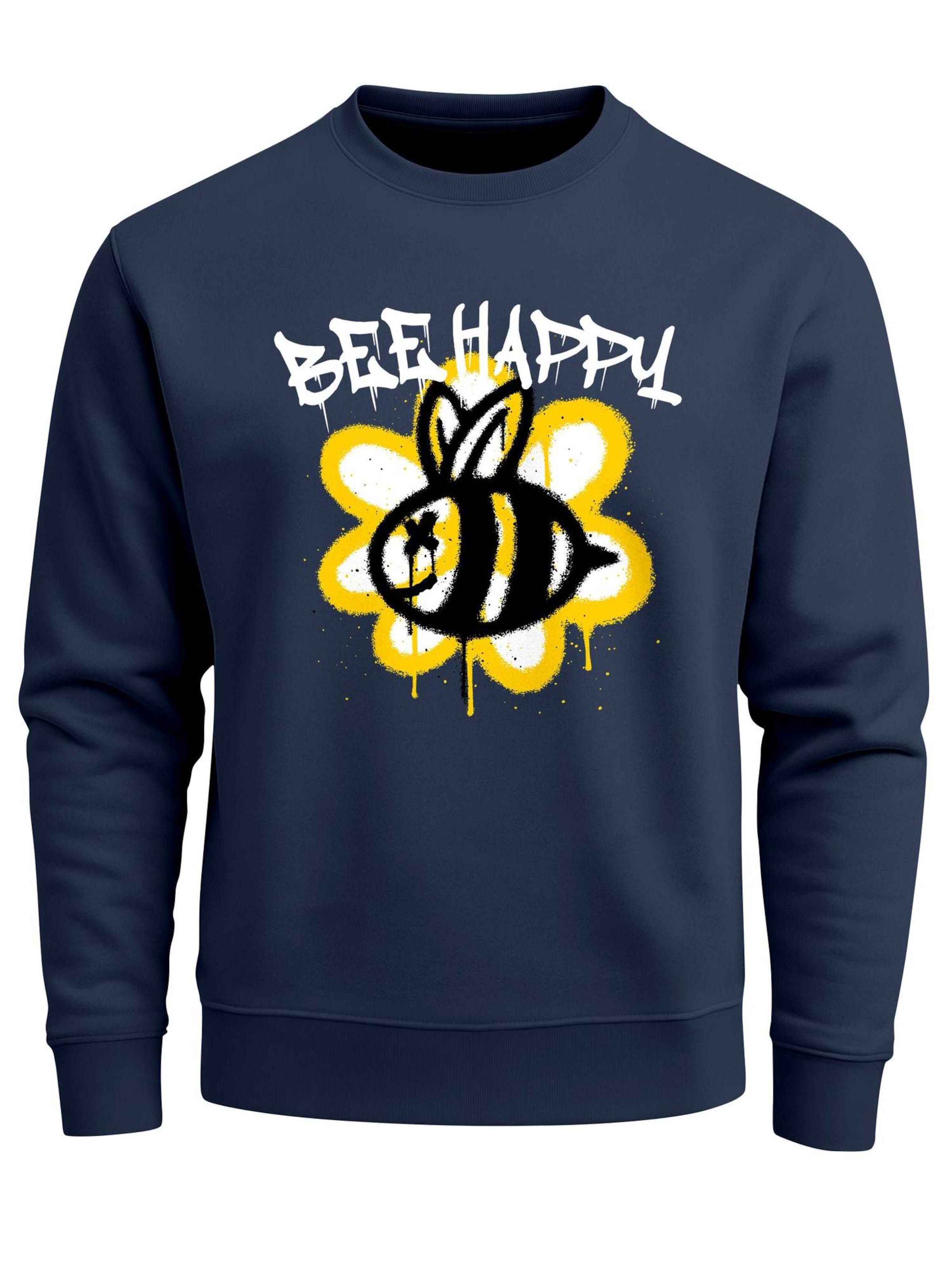 Neverless Свитшот 'Bee Happy' в цвете Navy
Neverless Свитшот 'Bee Happy' в цвете Navy