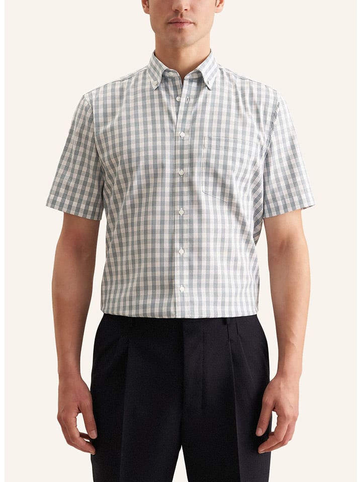 Seidensticker Рубашка зелено-кремового цвета
Seidensticker Рубашка зелено-кремового цвета