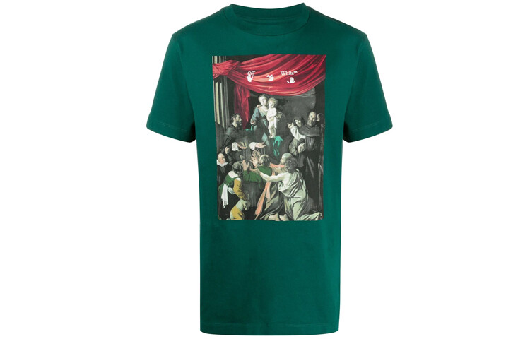 Футболка мужская Off-White хлопковая с рисунком, темно-зеленый
Футболка мужская Off-White хлопковая с рисунком, темно-зеленый