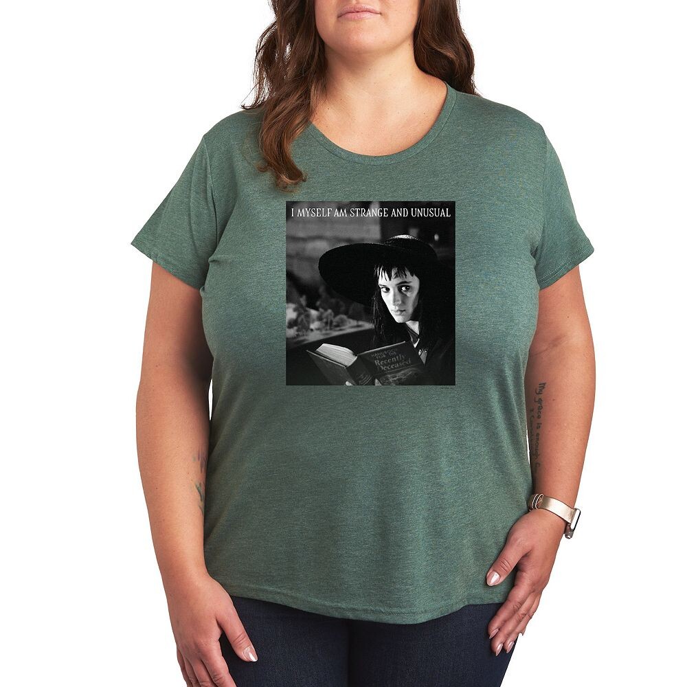 Футболка размера плюс Beetlejuice Strange с необычным рисунком Licensed Character, зеленый 
Футболка размера плюс Beetlejuice Strange с необычным рисунком Licensed Character, зеленый