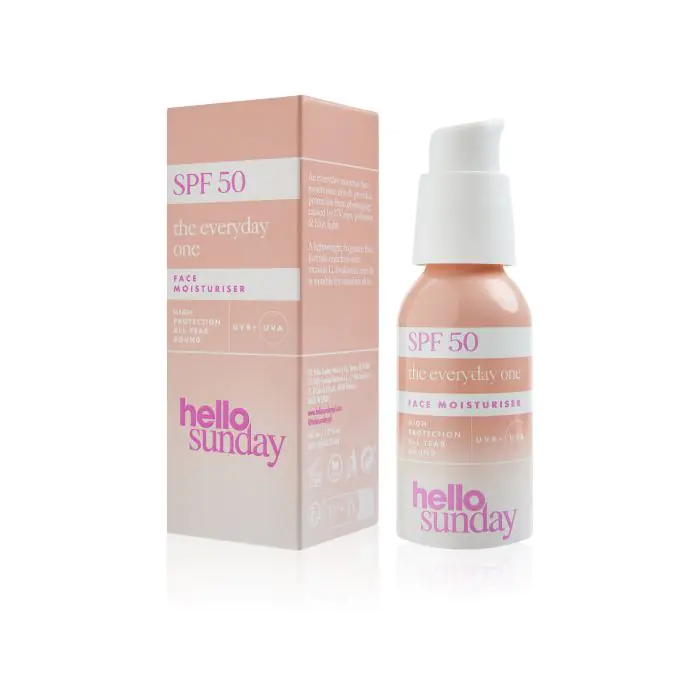 Солнцезащитный крем the everyday one crema hidratante facial spf 50 con ácido hialurónico Hello Sunday, количество 1 штука
Солнцезащитный крем the everyday one crema hidratante facial spf 50 con ácido hialurónico Hello Sunday, количество 1 штука