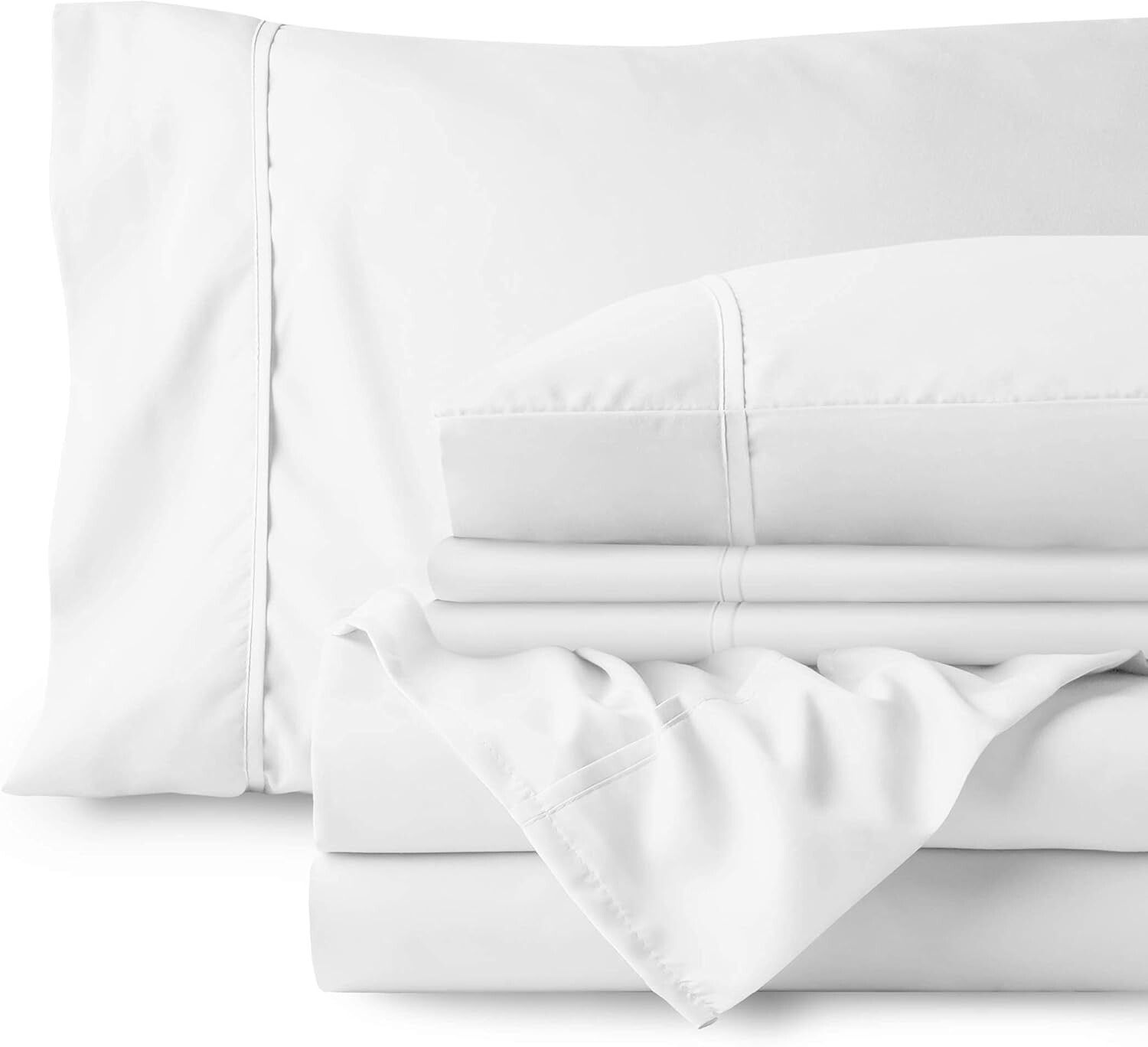 Комплект постельного белья Bare Home — комплект простыней из микрофибры из 4 предметов и 2 наволочек (двойной, холодный белый), White
Комплект постельного белья Bare Home — комплект простыней из микрофибры из 4 предметов и 2 наволочек (двойной, холодный белый), White