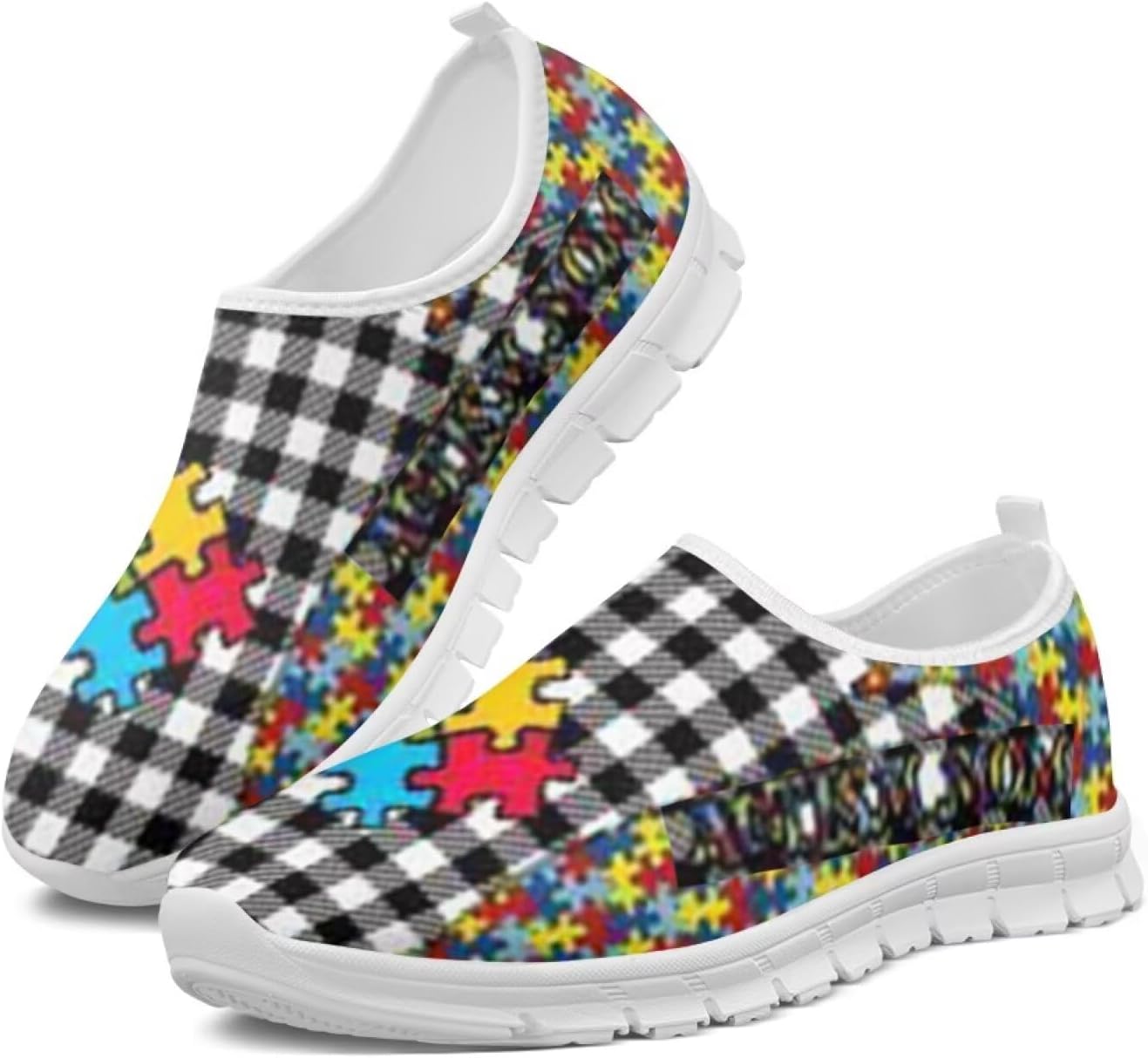 Howilath Fashion Stick-Slip-On Locasters для женщин Мужчины Кроссовки для бега против скольжения Модные треккинг-обувь для путешествий и кемпинга, Classic Checkered Puzzle Print
Howilath Fashion Stick-Slip-On Locasters для женщин Мужчины Кроссовки для бега против скольжения Модные треккинг-обувь для путешествий и кемпинга, Classic Checkered Puzzle Print