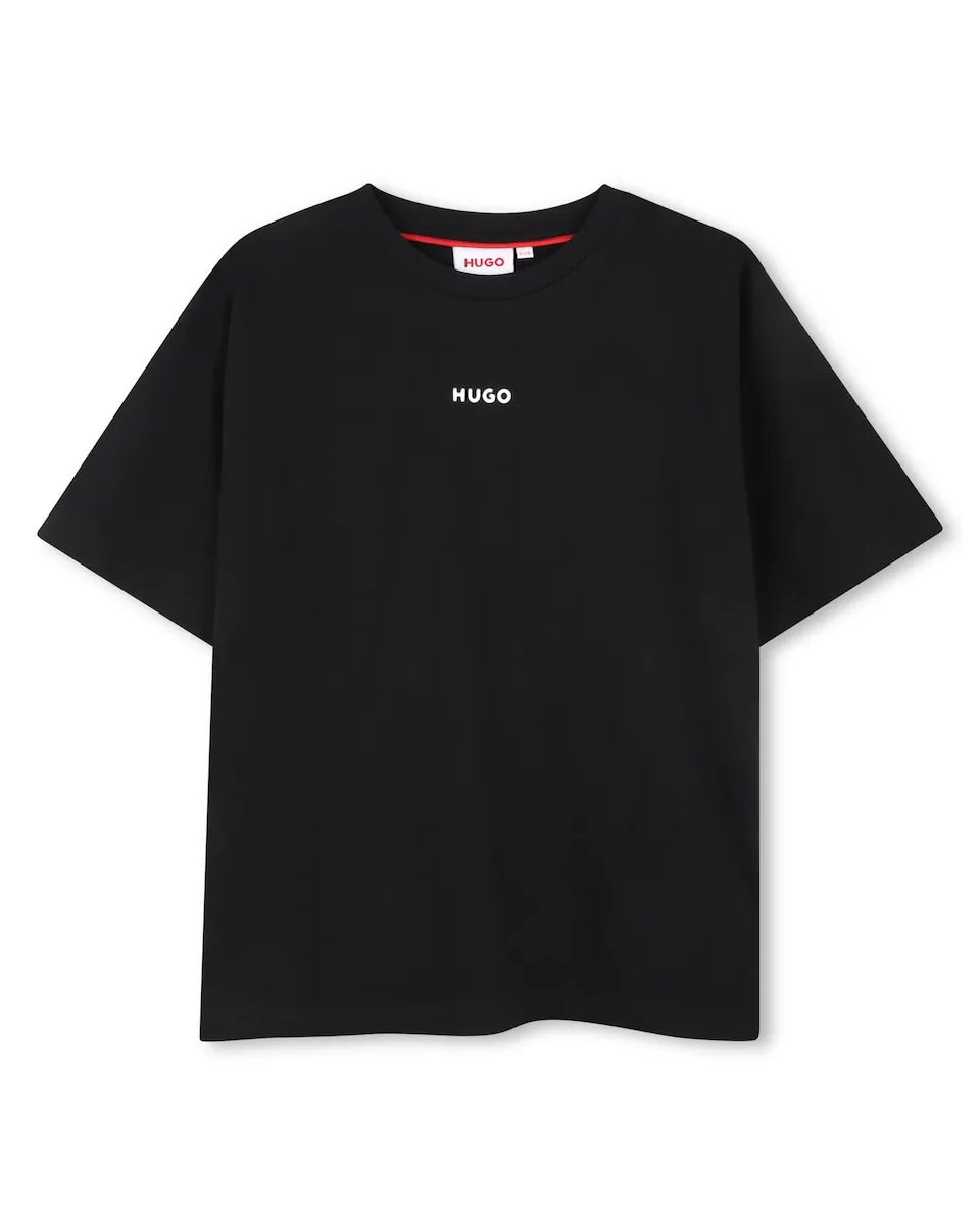 Детская хлопковая футболка Hugo, черный
Детская хлопковая футболка Hugo, черный