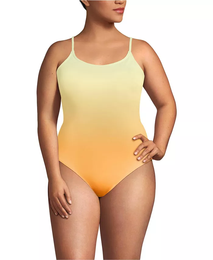 Женский слитный купальник больших размеров с тонкими бретельками без косточек Lands' End, оранжевый
Женский слитный купальник больших размеров с тонкими бретельками без косточек Lands' End, оранжевый