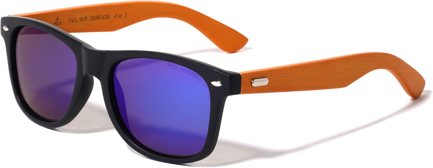 Поляризованные цветные зеркальные солнцезащитные очки в классической квадратной оправе из дерева с декоративными заклепками на дужках Sunglasses Luxe, Blue Orange Wood
Поляризованные цветные зеркальные солнцезащитные очки в классической квадратной оправе из дерева с декоративными заклепками на дужках Sunglasses Luxe, Blue Orange Wood