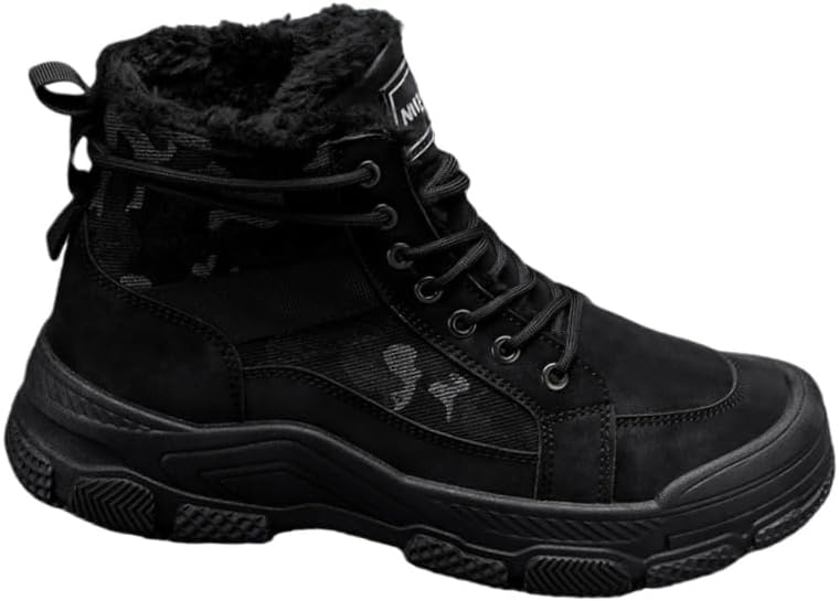 Зимние теплые мужские короткие ботинки - высокие, удобные и противоскользящие ботинки, подходят для офиса и походов на свежем воздухе Fmshi, черный
Зимние теплые мужские короткие ботинки - высокие, удобные и противоскользящие ботинки, подходят для офиса и походов на свежем воздухе Fmshi, черный