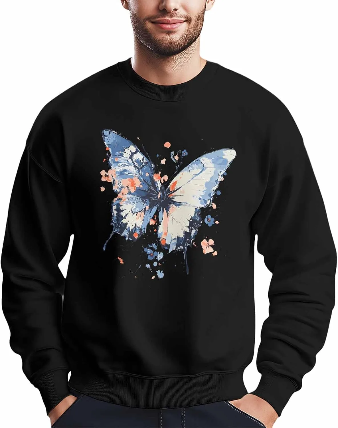 Мужской свитшот с абстрактным принтом бабочки и цветов, Crewneck, Long Sleeve Winvebermior
Мужской свитшот с абстрактным принтом бабочки и цветов, Crewneck, Long Sleeve Winvebermior