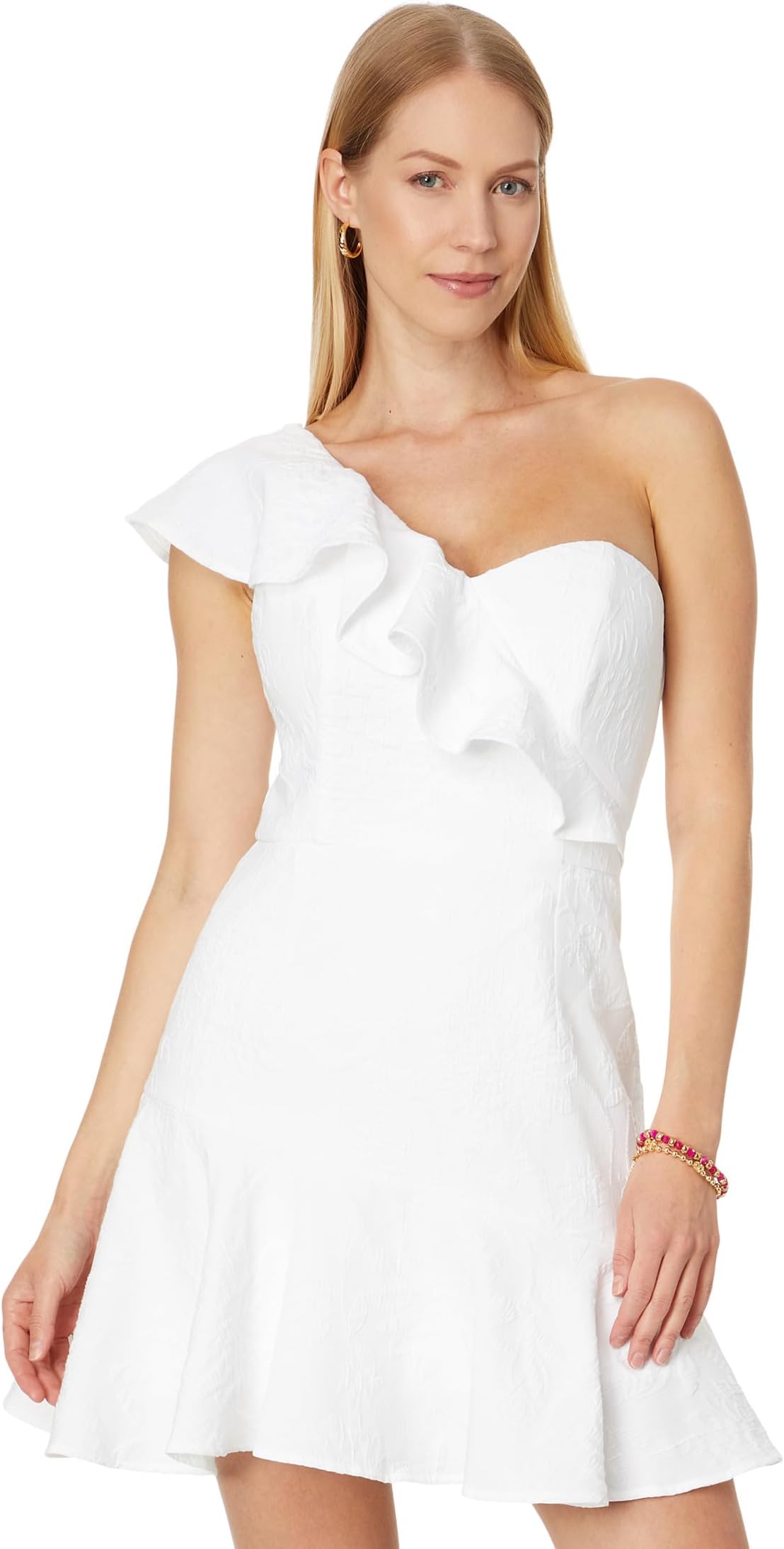 Платье Lilly Pulitzer Arlana One Shoulder Romper, цвет Resort White Caliente Pucker Jacquard
Платье Lilly Pulitzer Arlana One Shoulder Romper, цвет Resort White Caliente Pucker Jacquard
