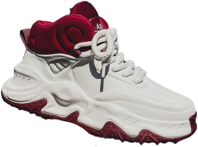 Мужские спортивные кроссовки средней высоты с толстой амортизирующей подошвой, противоскользящей подошвой, дышащие и прочные повседневные кроссовки Hoalox, красный
Мужские спортивные кроссовки средней высоты с толстой амортизирующей подошвой, противоскользящей подошвой, дышащие и прочные повседневные кроссовки Hoalox, красный