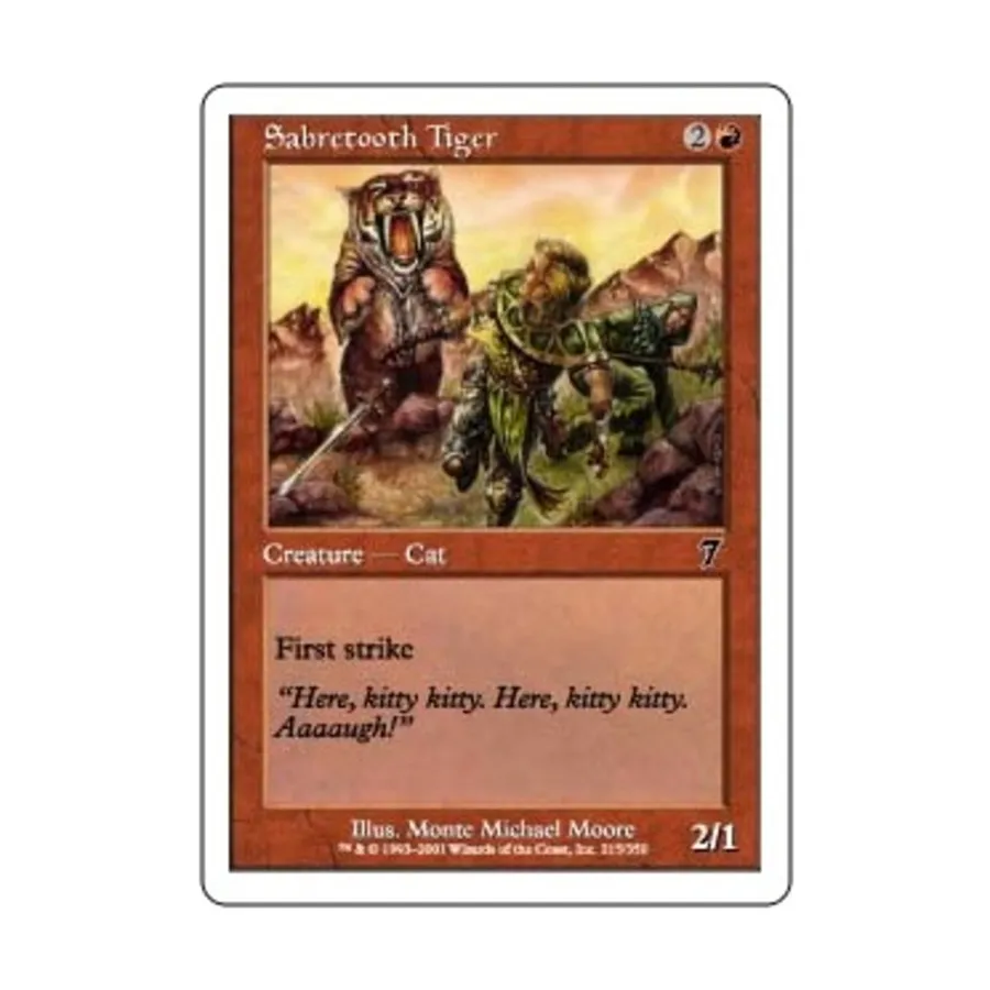 CCG Саблезубый тигр (клавиша C), MTG - 7th Edition
CCG Саблезубый тигр (клавиша C), MTG - 7th Edition