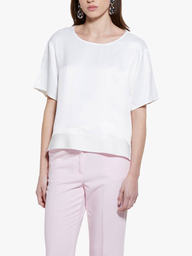 Топ с короткими рукавами из сатина SISLEY, White
Топ с короткими рукавами из сатина SISLEY, White