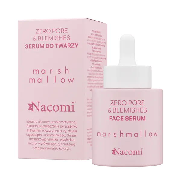 Сыворотка для лица от прыщей, 30 мл Nacomi Zero pore&blemishes marshmallow 
Сыворотка для лица от прыщей, 30 мл Nacomi Zero pore&blemishes marshmallow