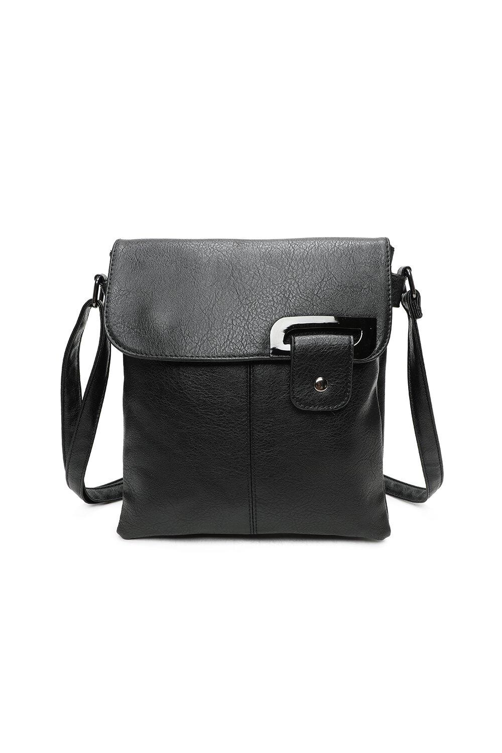 Классическая сумка через плечо из искусственной кожи темно-серого цвета с акцентной пряжкой Fontanella Fashion, черный
Классическая сумка через плечо из искусственной кожи темно-серого цвета с акцентной пряжкой Fontanella Fashion, черный