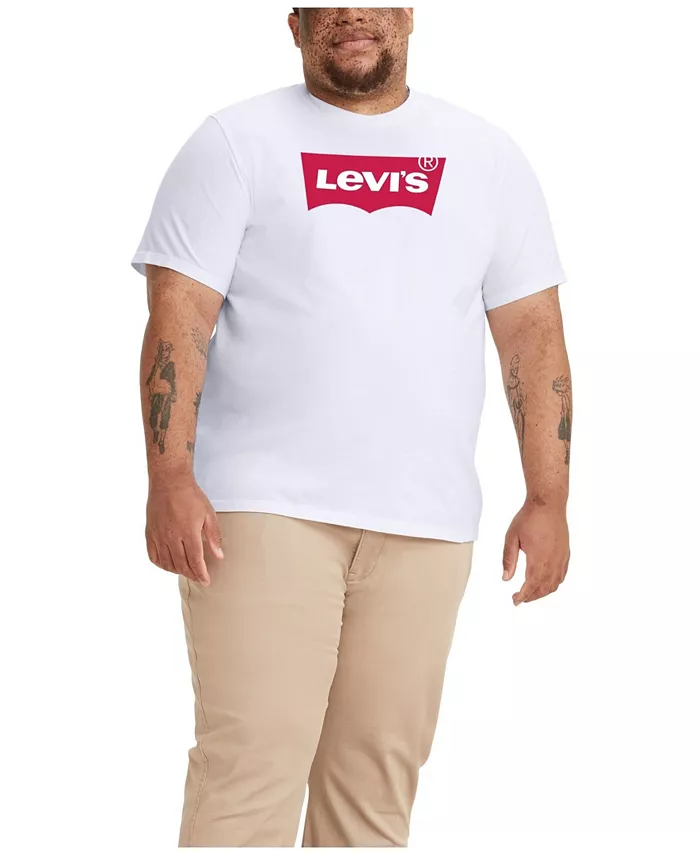 Мужская футболка с принтом Big and Tall Levi's, белый
Мужская футболка с принтом Big and Tall Levi's, белый