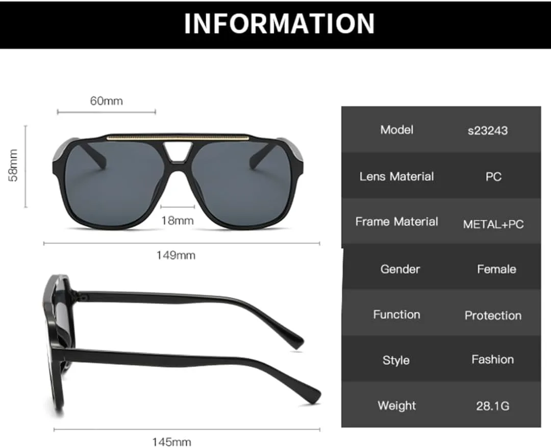 Модные солнцезащитные очки в стиле ретро с двойным лучом, защита от солнца Ocean Sheet, защита от УФ-излучения UV400, повседневный стиль VFDHN, Black Champagne
Модные солнцезащитные очки в стиле ретро с двойным лучом, защита от солнца Ocean Sheet, защита от УФ-излучения UV400, повседневный стиль VFDHN, Black Champagne
