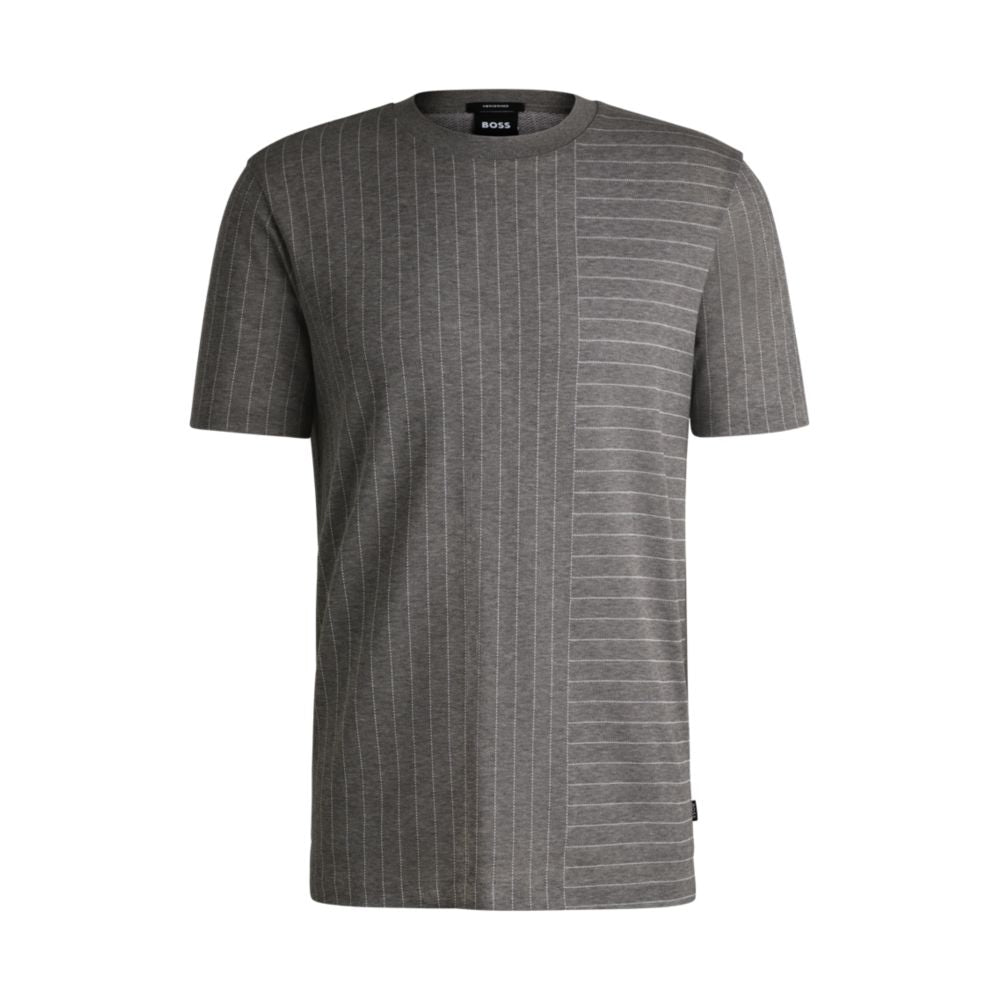 Футболка из мерсеризованного хлопка с разноцветными полосками BOSS, серый
Футболка из мерсеризованного хлопка с разноцветными полосками BOSS, серый