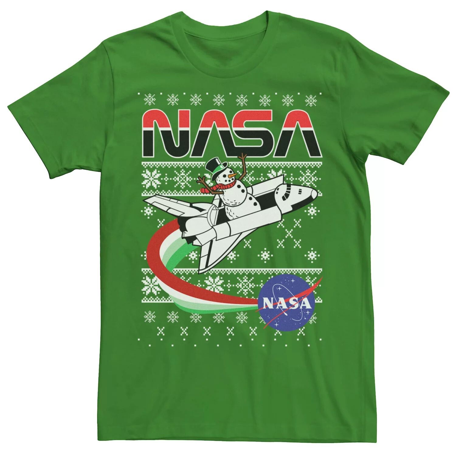 Мужская футболка-свитер NASA Santa Rocket Ugly Christmas Licensed Character
Мужская футболка-свитер NASA Santa Rocket Ugly Christmas Licensed Character