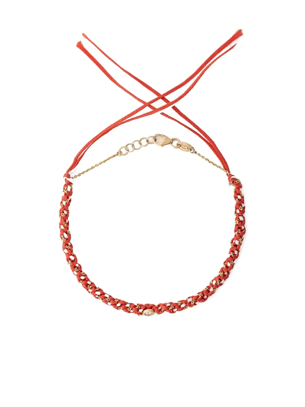 Браслет Na Gioia из желтого золота с бриллиантами Lisa O, красный 
Браслет Na Gioia из желтого золота с бриллиантами Lisa O, красный