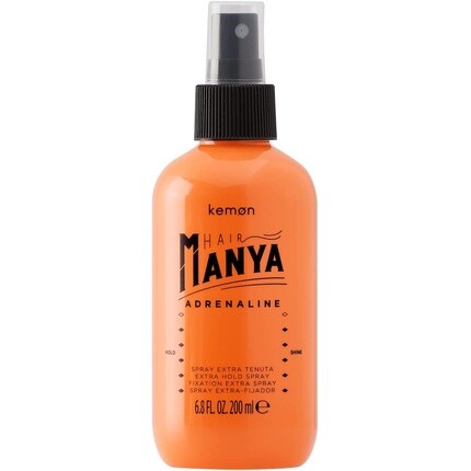 Hair Manya Adrenaline Спрей для волос экстрасильной фиксации 200мл, Kemon 
Hair Manya Adrenaline Спрей для волос экстрасильной фиксации 200мл, Kemon