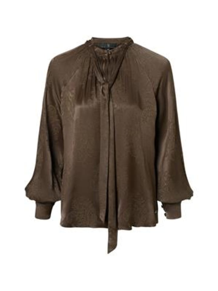 Блузка Bension темно-коричневого цвета Mart Visser
Блузка Bension темно-коричневого цвета Mart Visser