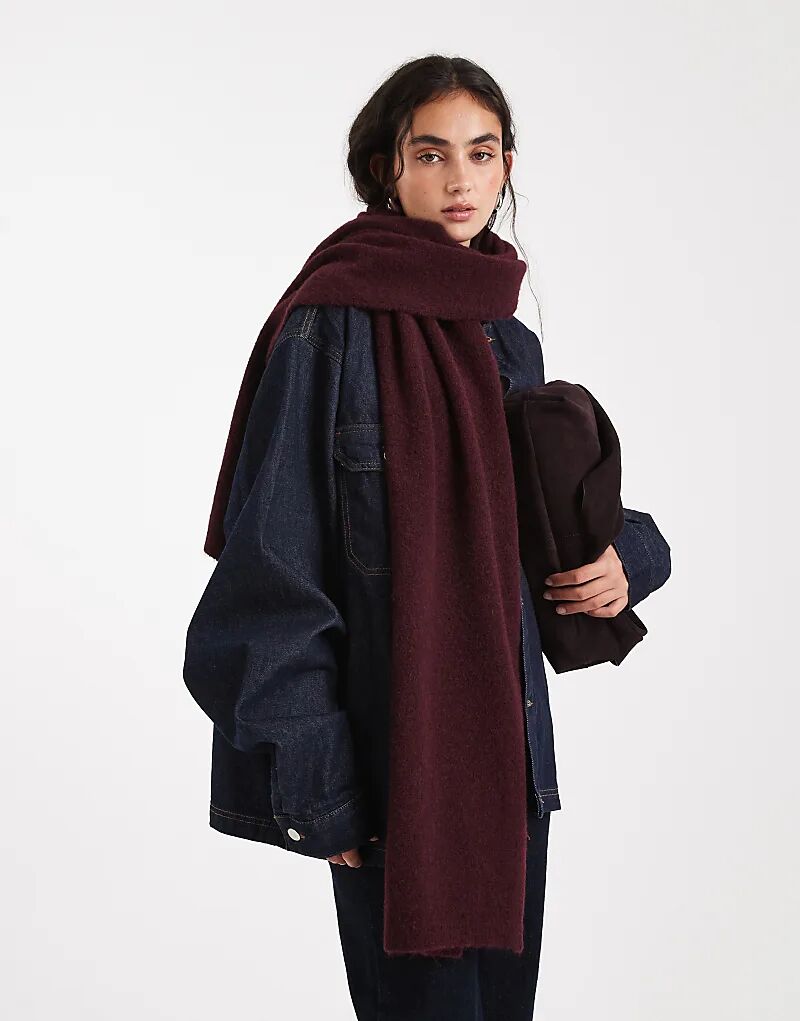 Пушистый вязаный шарф ASOS DESIGN с шерстью сливового цвета
Пушистый вязаный шарф ASOS DESIGN с шерстью сливового цвета