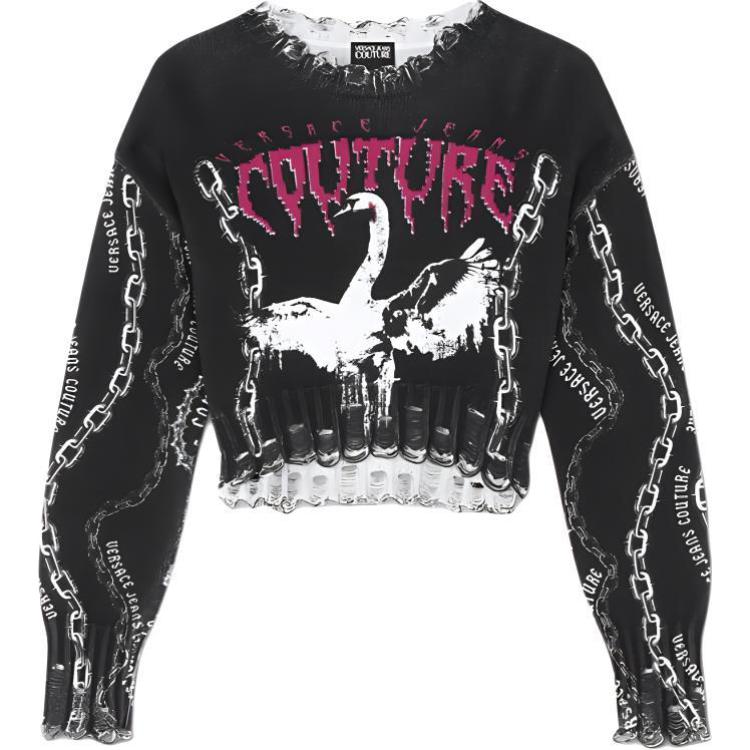 Свитер с узором лебедя в технике жаккард VERSACE JEANS COUTURE, черный
Свитер с узором лебедя в технике жаккард VERSACE JEANS COUTURE, черный