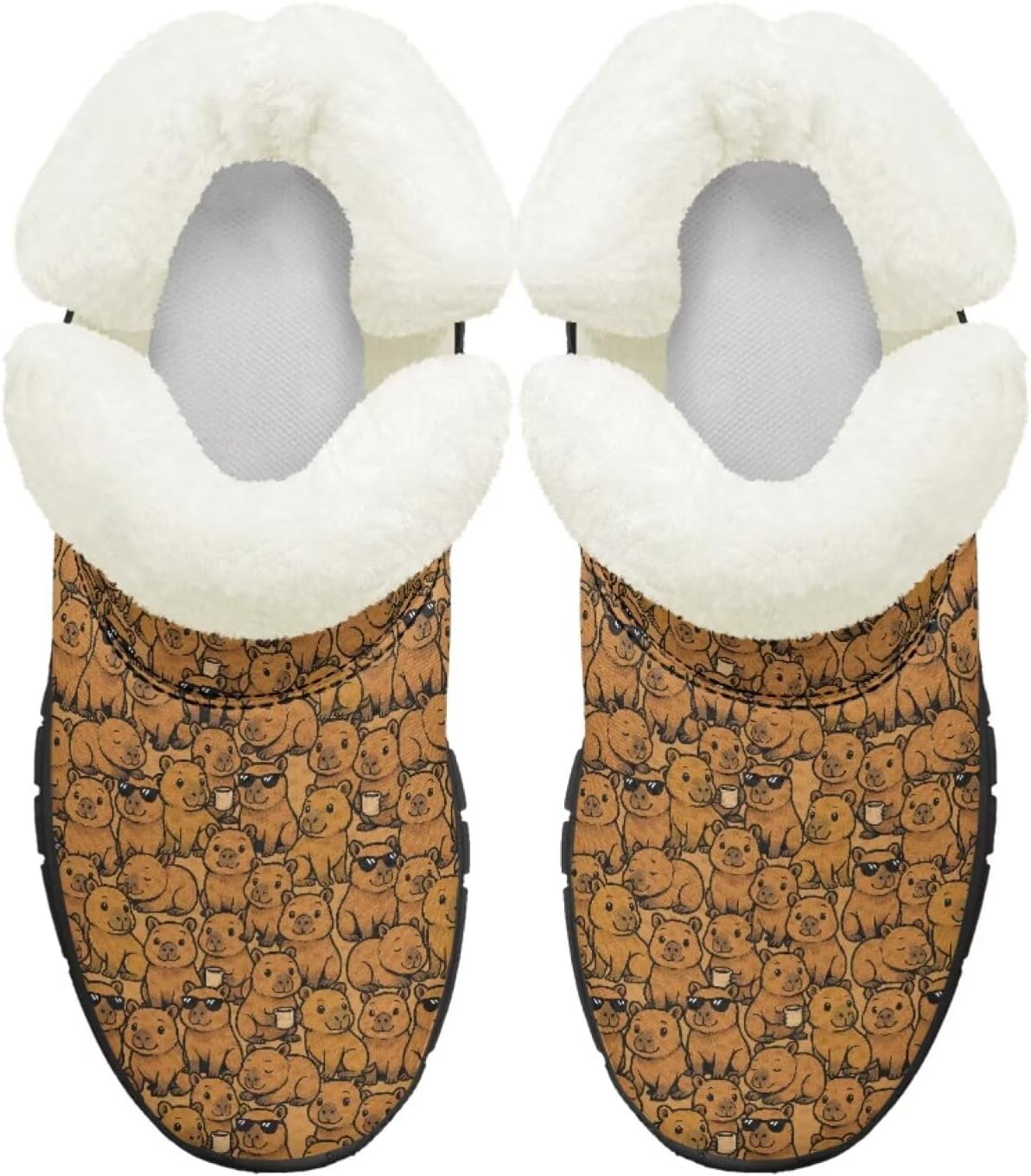 Ботинки на осень-зиму для девочек, большие и маленькие дети, противоскользящие зимние ботинки, с меховой подкладкой, на липучке, повседневные Pointodoor, Capybara Print
Ботинки на осень-зиму для девочек, большие и маленькие дети, противоскользящие зимние ботинки, с меховой подкладкой, на липучке, повседневные Pointodoor, Capybara Print