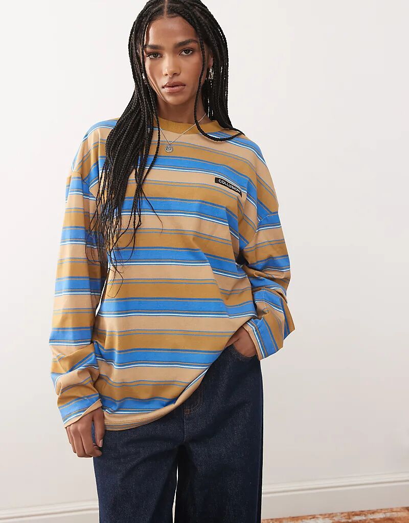 Футболка с нашивкой-логотипом COLLUSION в коричнево-синую полоску
Футболка с нашивкой-логотипом COLLUSION в коричнево-синую полоску