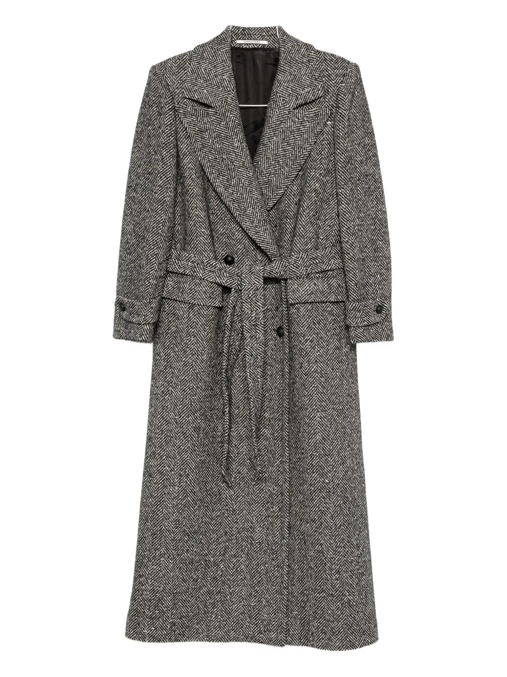 Пальто с поясом и узором в елочку Tagliatore, серый
Пальто с поясом и узором в елочку Tagliatore, серый