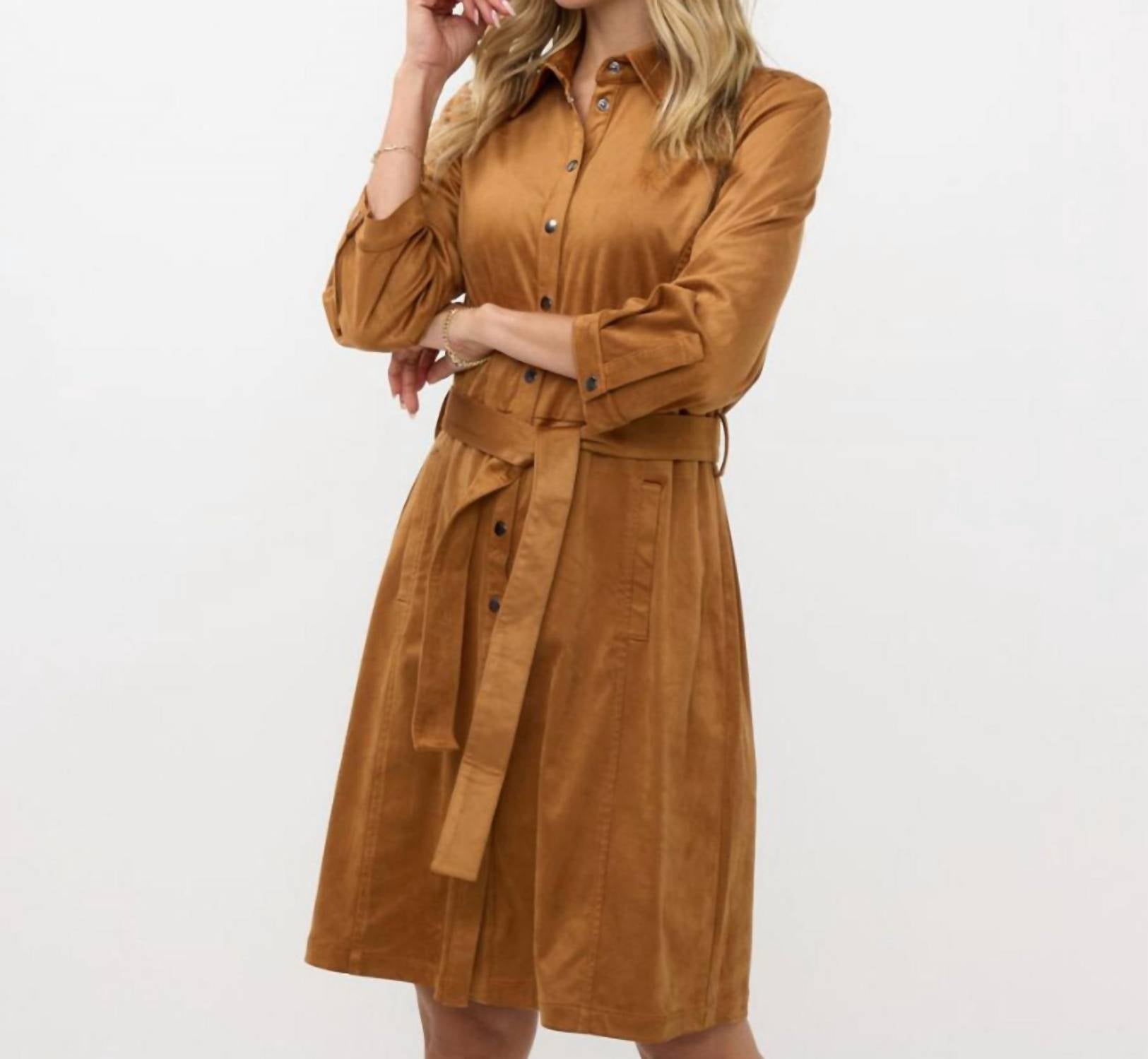 Женское платье Полли в коричневом ESQUALO 
Женское платье Полли в коричневом ESQUALO