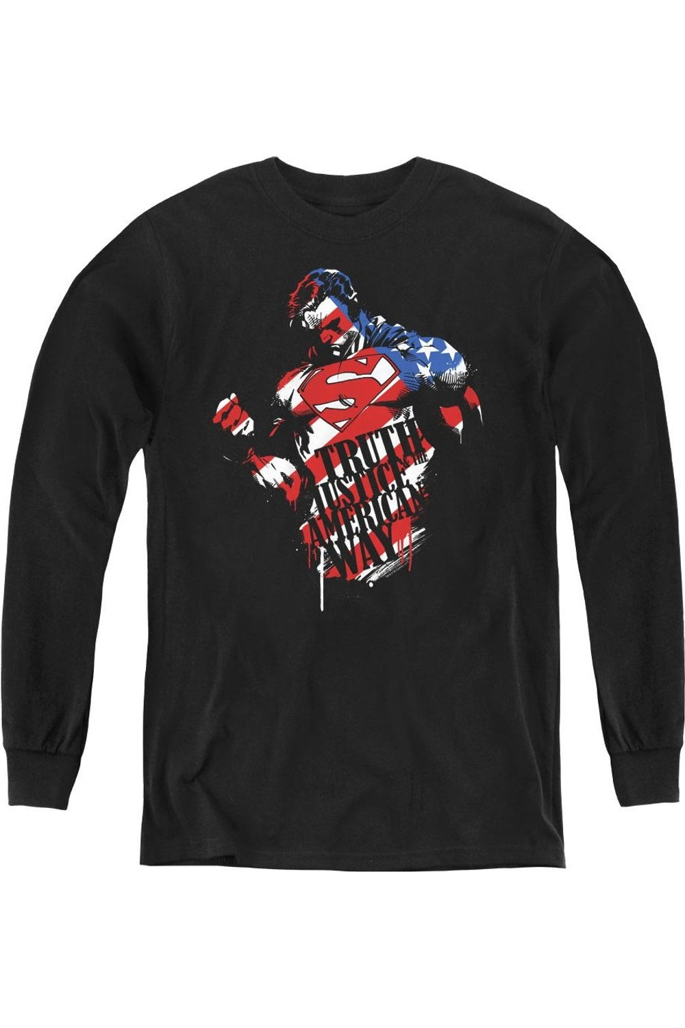 Футболка с длинным рукавом Superman The American Way для молодежи Gildan, черный
Футболка с длинным рукавом Superman The American Way для молодежи Gildan, черный
