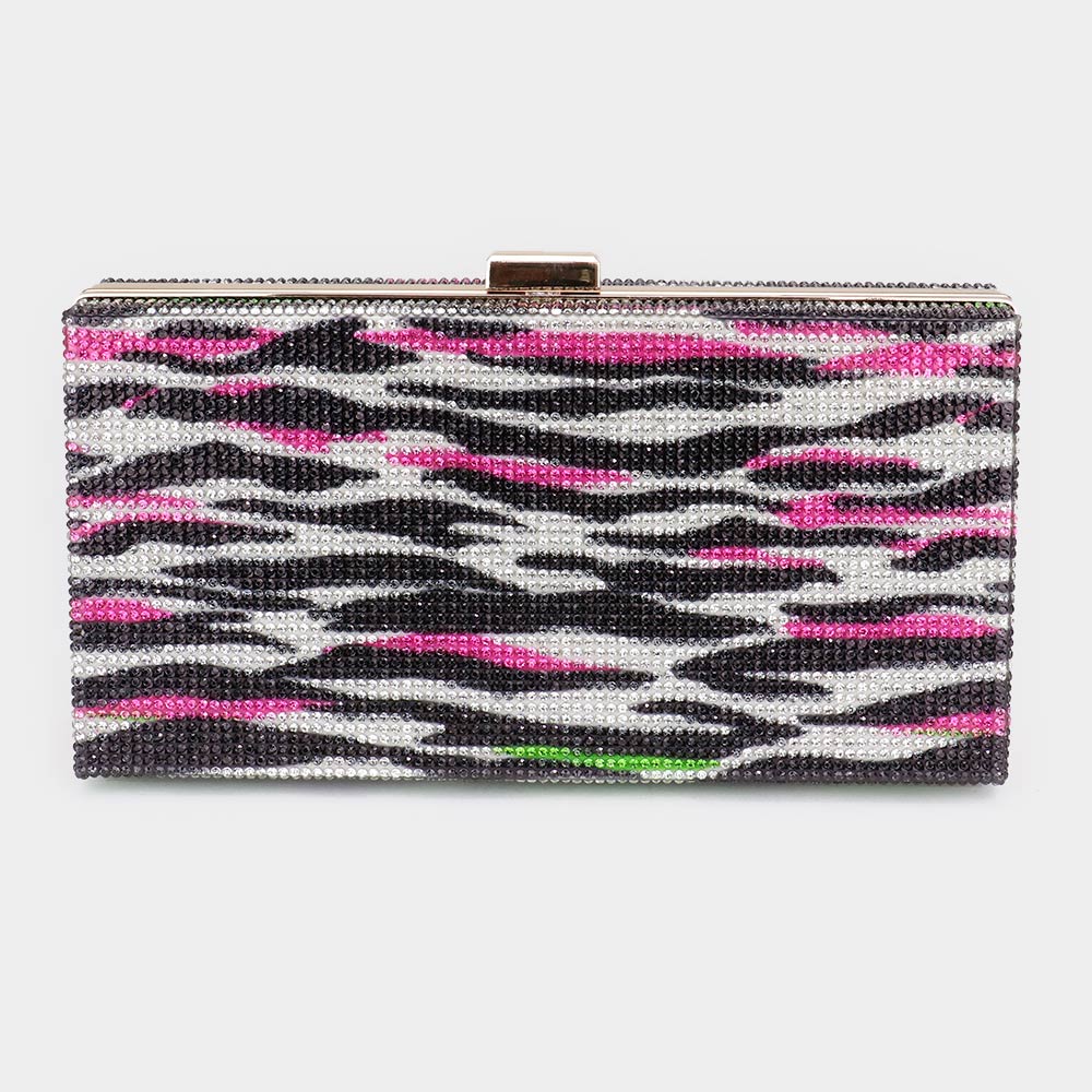 Зебровый блестящий клатч FASHNZFAB, мультиколор 
Зебровый блестящий клатч FASHNZFAB, мультиколор