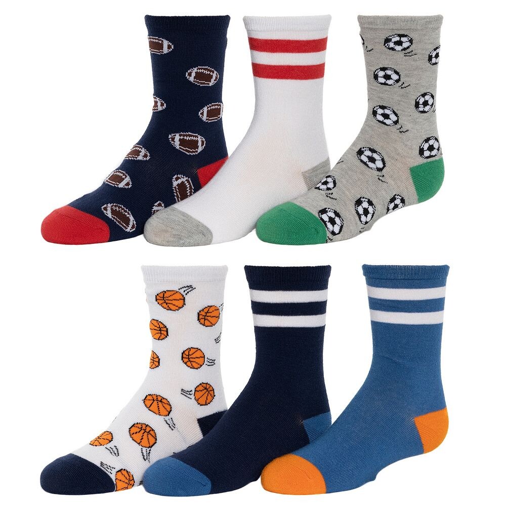 Набор из 6 спортивных носков для мальчиков 6–8,5 лет, цвет Sports
Набор из 6 спортивных носков для мальчиков 6–8,5 лет, цвет Sports