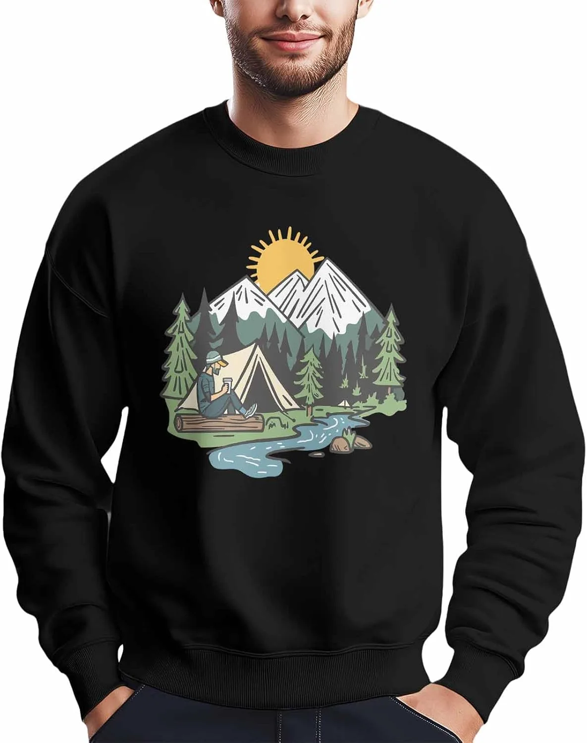 Мужской свитшот с принтом "Лес, снежные горы, озеро" Winvebermior
Мужской свитшот с принтом "Лес, снежные горы, озеро" Winvebermior