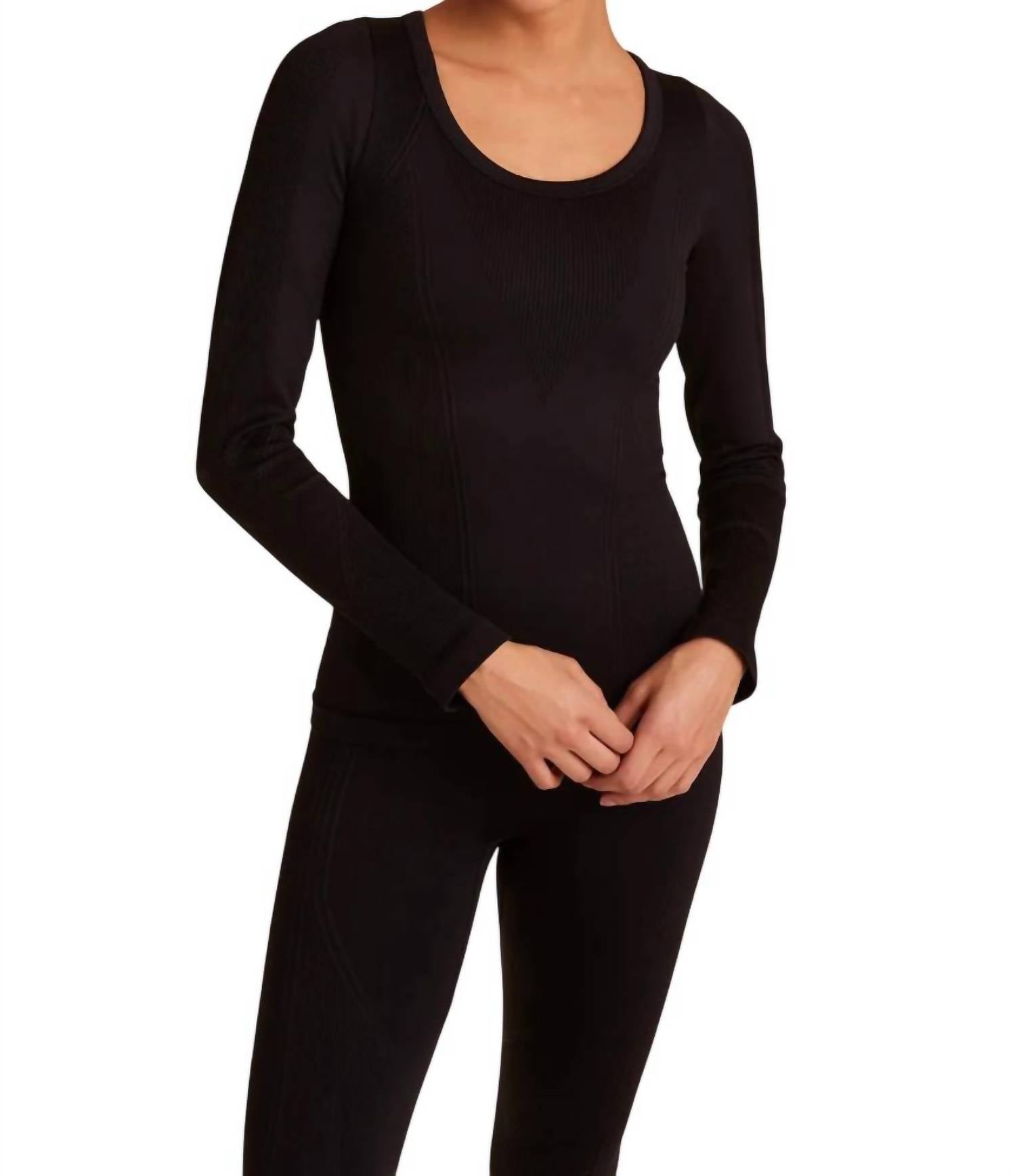 Бесшовный топ Barre с длинными рукавами черного цвета Alala
Бесшовный топ Barre с длинными рукавами черного цвета Alala