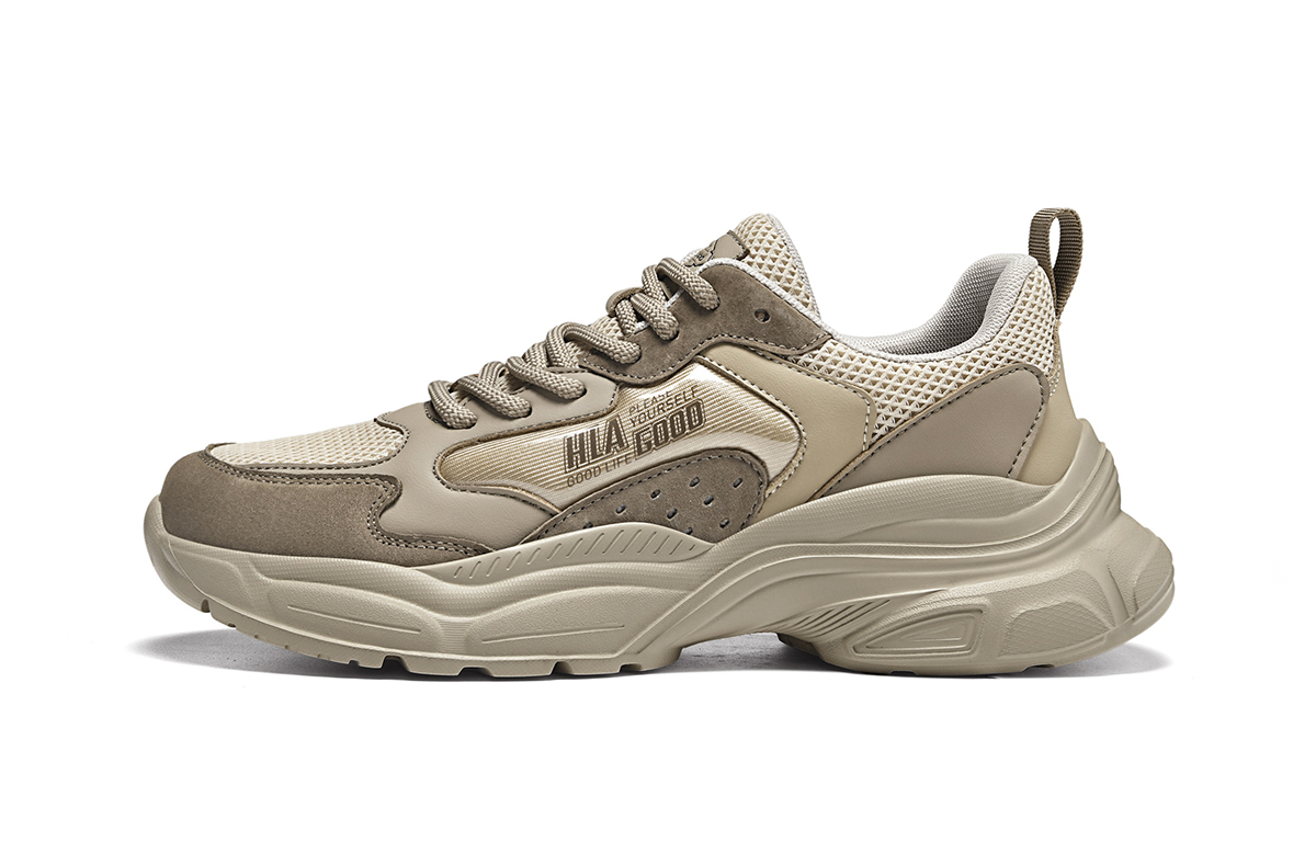 HLA Массивные кроссовки мужские низкие, цвет экрю/коричневый
HLA Массивные кроссовки мужские низкие, цвет экрю/коричневый