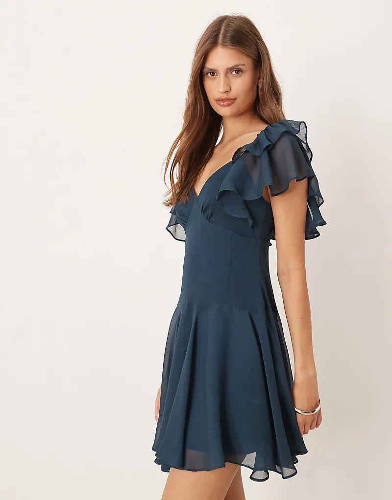 Платье мини-шифона ASOS DESIGN с оборкой по низу, темно-зеленого цвета
Платье мини-шифона ASOS DESIGN с оборкой по низу, темно-зеленого цвета