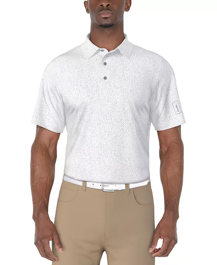 Мужская поло с коротким рукавом и конфетти-принтом для гольфа PGA TOUR, белый
Мужская поло с коротким рукавом и конфетти-принтом для гольфа PGA TOUR, белый