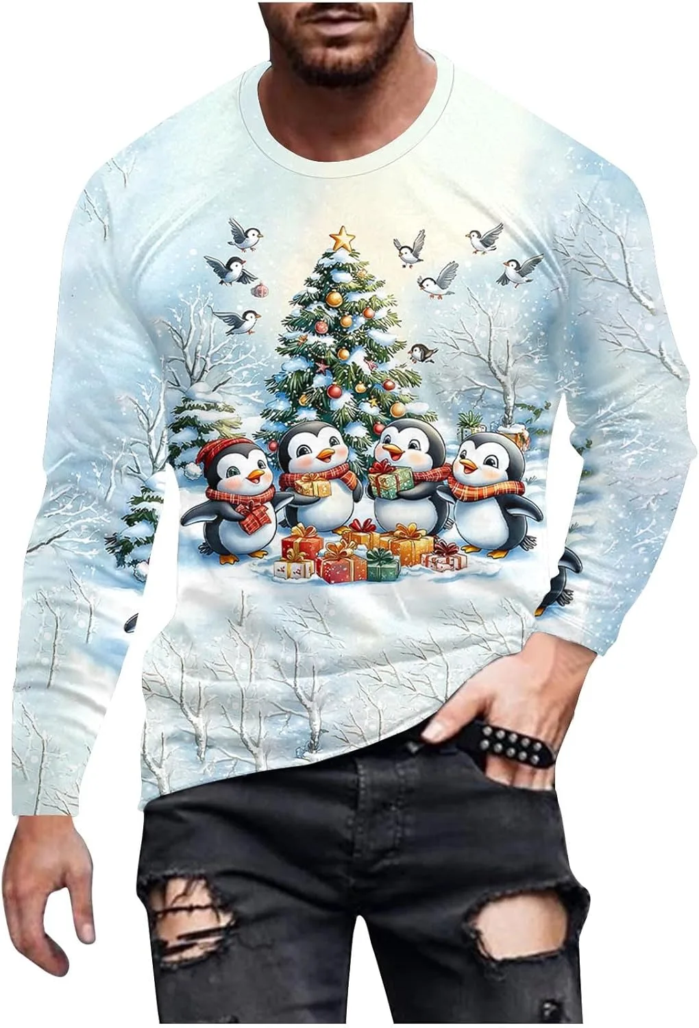 Мужская футболка с новогодним принтом Long Sleeve
Мужская футболка с новогодним принтом Long Sleeve