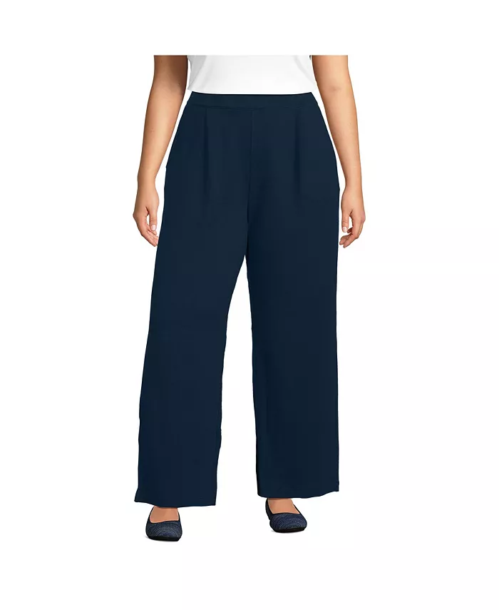 Женские спортивные трикотажные брюки с высокой посадкой и складками Lands' End, синий
Женские спортивные трикотажные брюки с высокой посадкой и складками Lands' End, синий