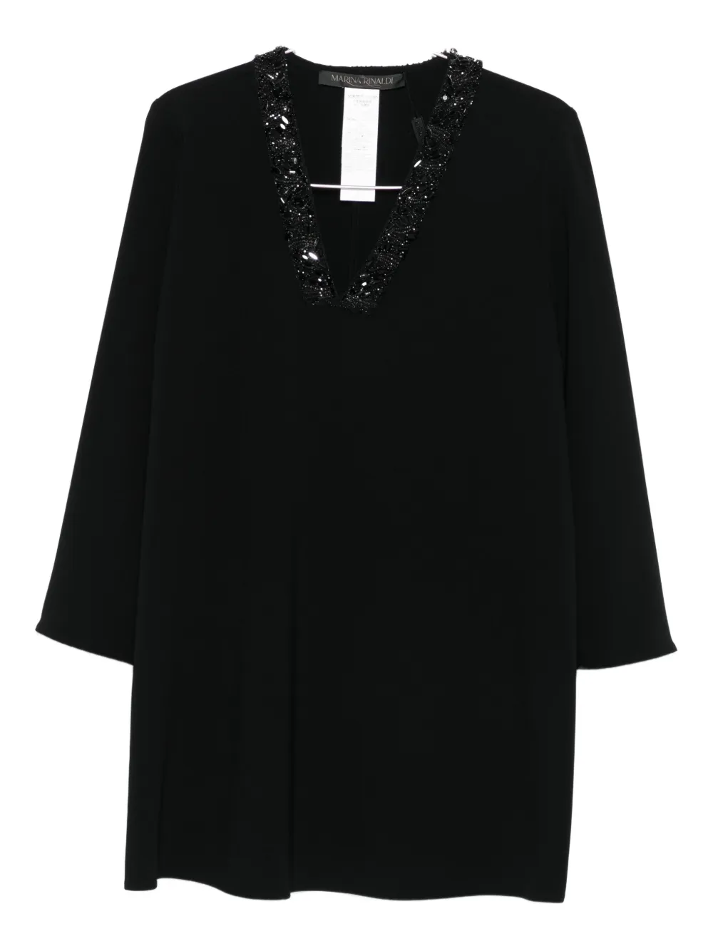 Мини-платье с декоративным V-образным вырезом Marina Rinaldi, черный
Мини-платье с декоративным V-образным вырезом Marina Rinaldi, черный