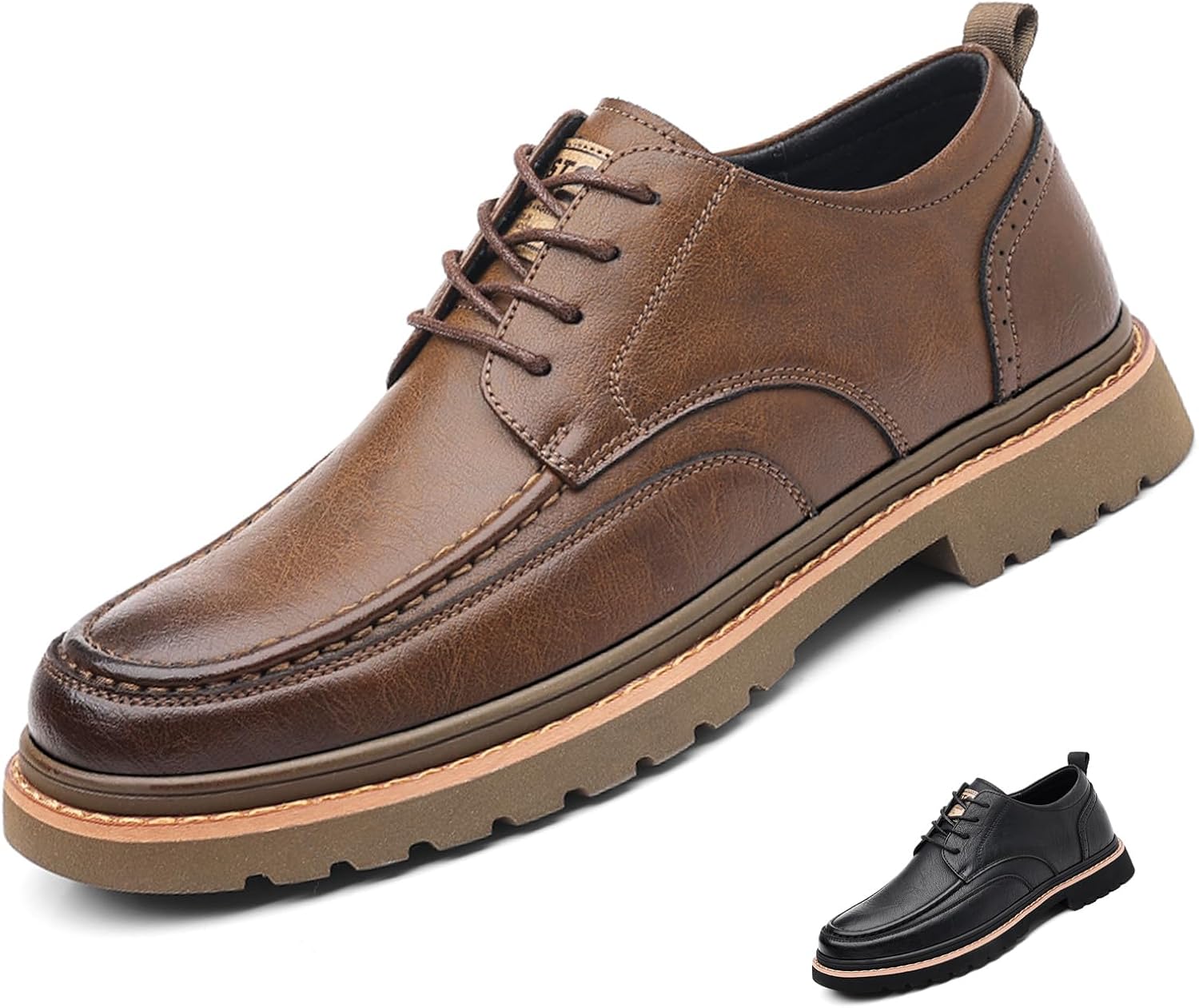 Мужские кожаные оксфорды на шнуровке с платформой, удобные, с круглым носком, ручная прошивка, мягкие, нескользящие, деловые формальные дерби Ptnoka, коричневый
Мужские кожаные оксфорды на шнуровке с платформой, удобные, с круглым носком, ручная прошивка, мягкие, нескользящие, деловые формальные дерби Ptnoka, коричневый