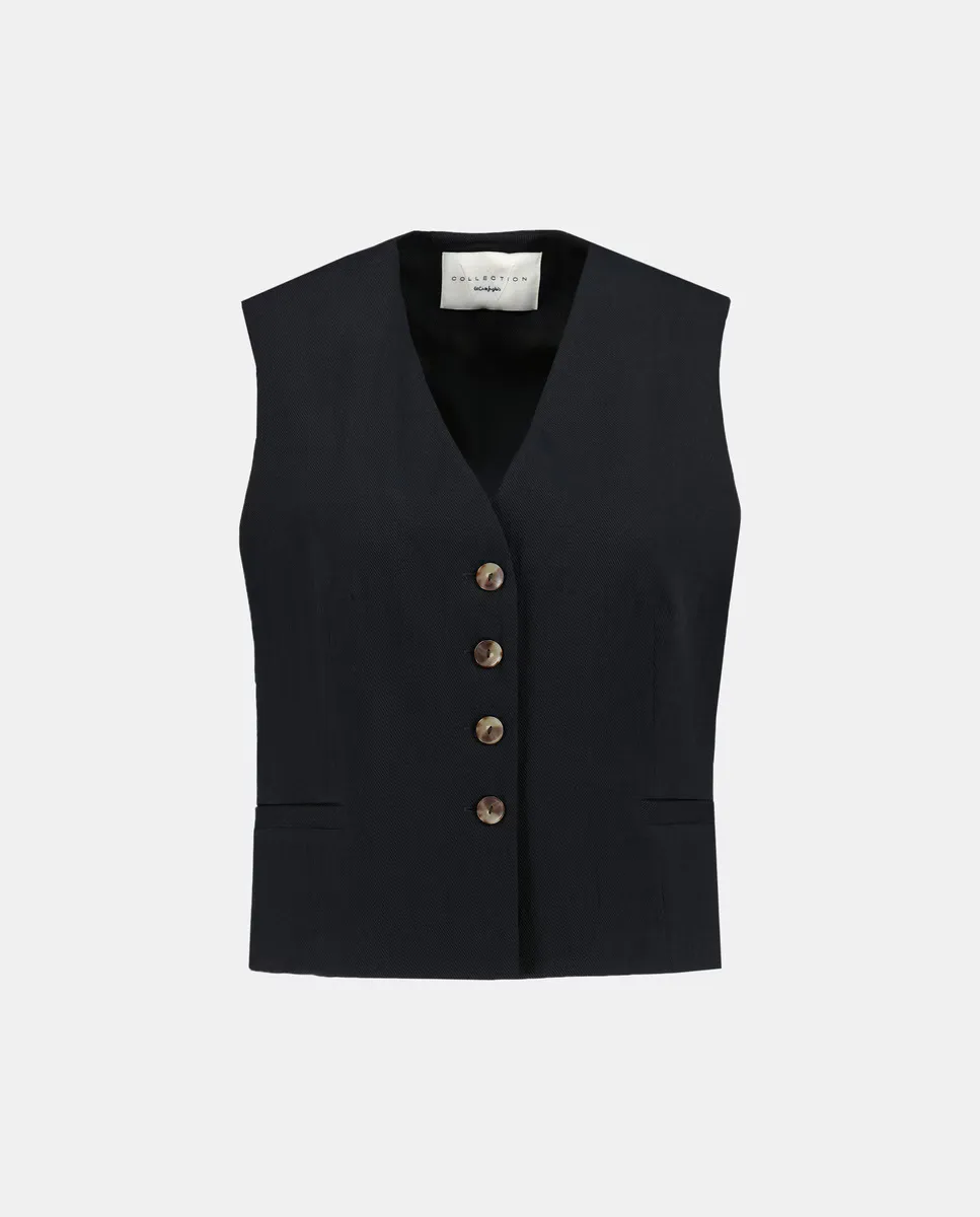 Жилет однотонный Woman El Corte Inglés, черный
Жилет однотонный Woman El Corte Inglés, черный