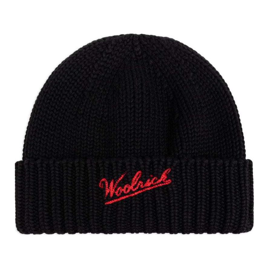WOOLRICH Шапка с интарсией логотипом, Black
WOOLRICH Шапка с интарсией логотипом, Black