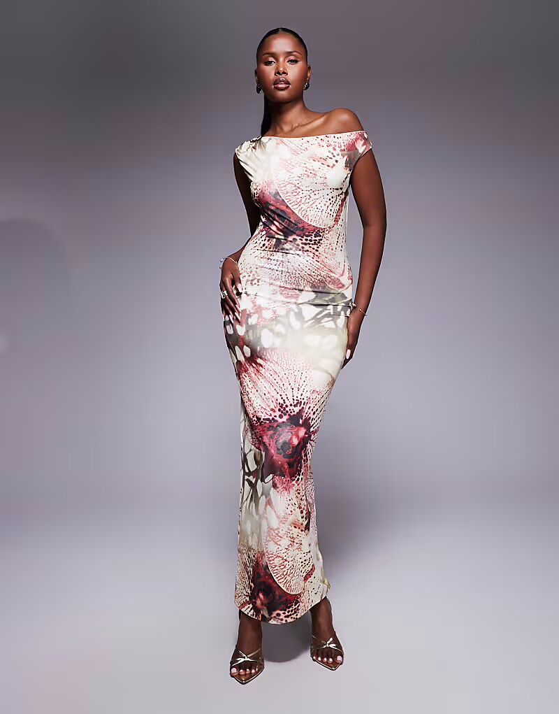 Платье макси Fashionkilla с асимметричным плечом и облегающим лифом, с анималистичным цветочным принтом
Платье макси Fashionkilla с асимметричным плечом и облегающим лифом, с анималистичным цветочным принтом
