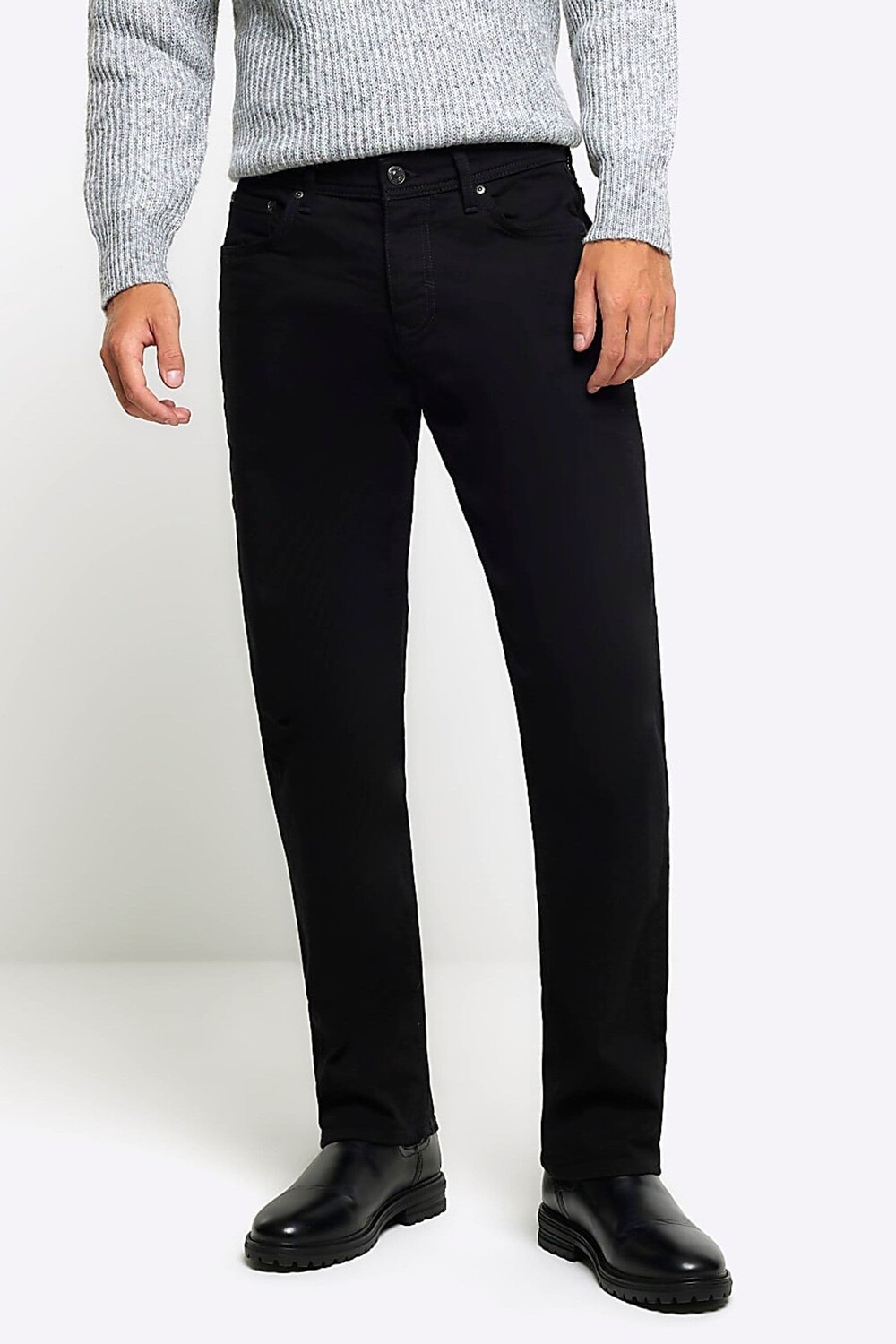 Джинсы с прямым вырезом River Island, черный
Джинсы с прямым вырезом River Island, черный