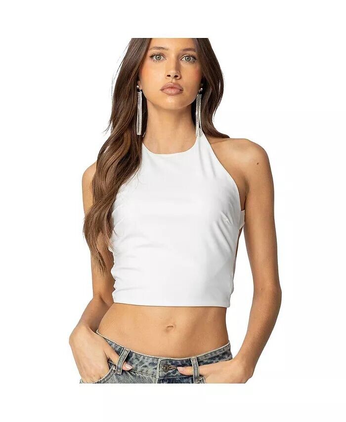 Женский топ Caity с открытой спиной и высоким воротом Edikted, белый
Женский топ Caity с открытой спиной и высоким воротом Edikted, белый