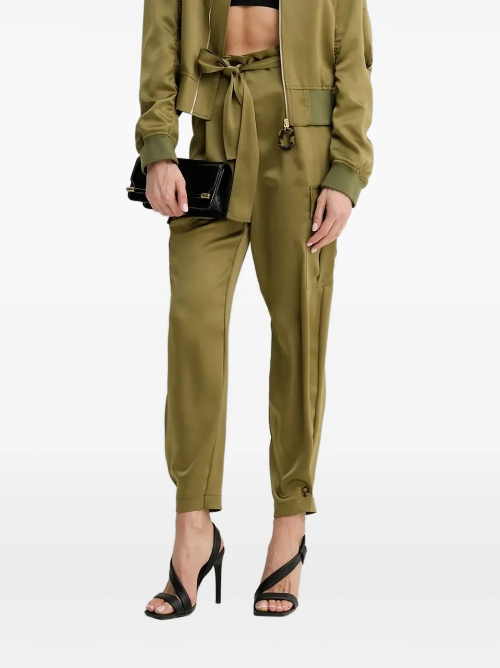 Брюки карго с поясом Simona Corsellini, зеленый
Брюки карго с поясом Simona Corsellini, зеленый